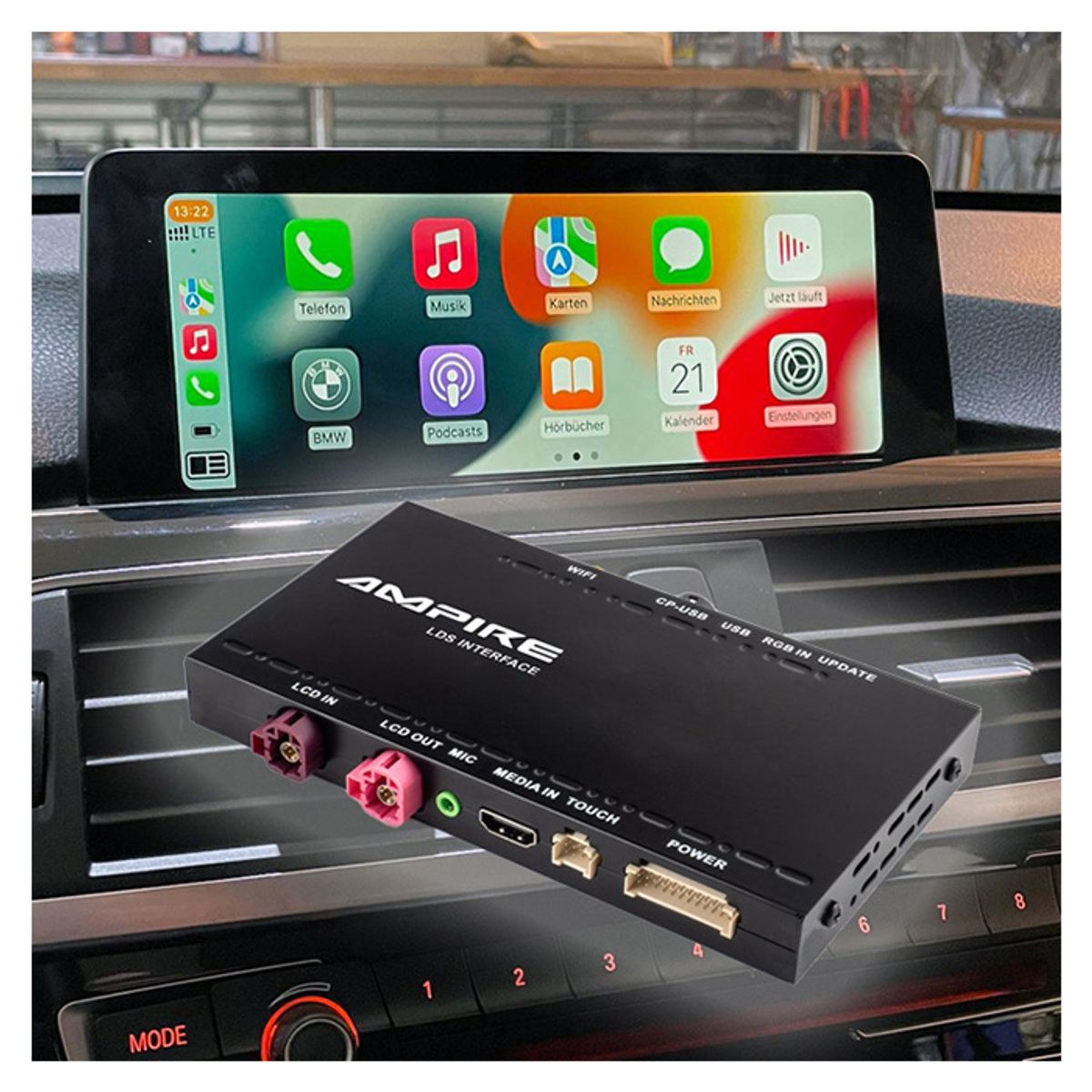 CarPlay Adapter BMW NBT 1-7, i3, i8, X1-6, Mini m.fl