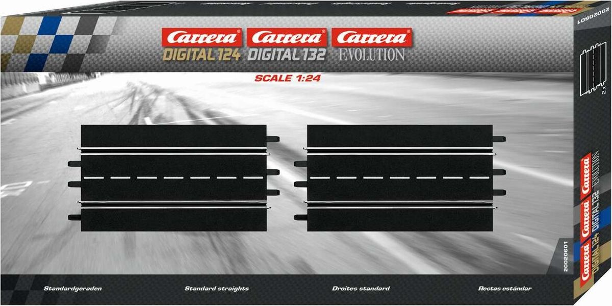 Carrera - Standard Straights - 2 Dele - 1:32-1:24 - Analog - 20020601