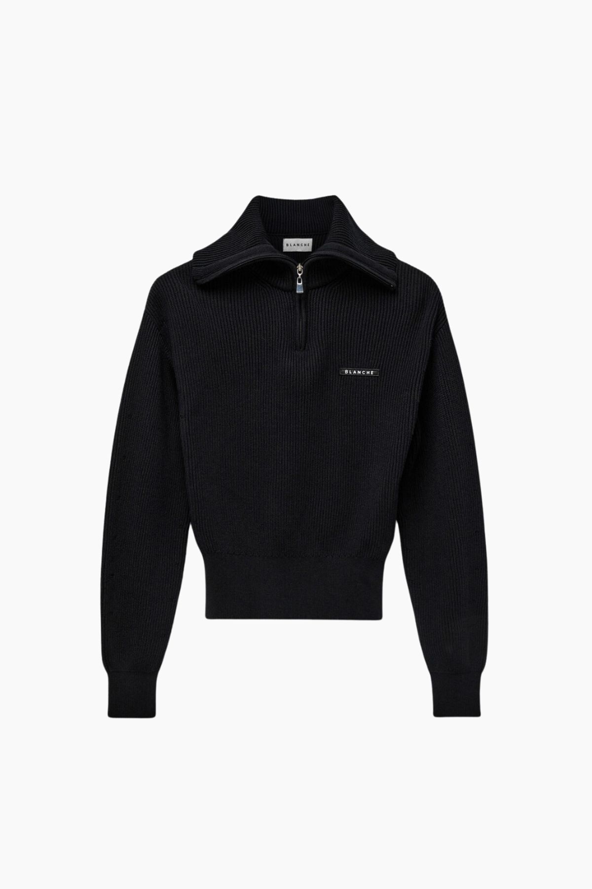 Carrick-BL Collar Zip - Black - Blanche - Sort XS