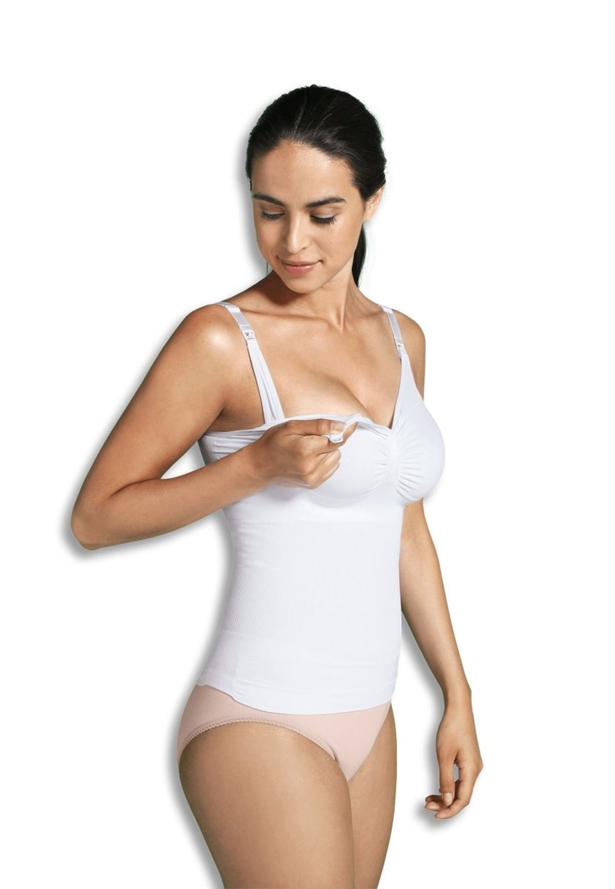 Carriwell ammetop med shapewear, hvid - Carriwell - Lingerie - Buump