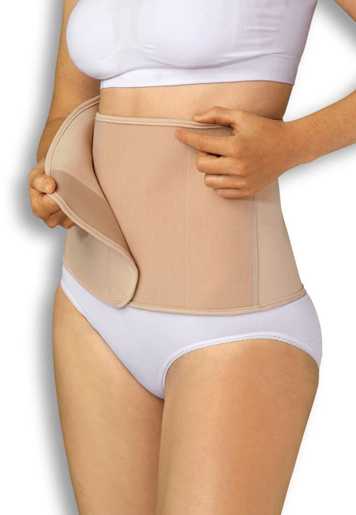 Carriwell Belly Binder mavebånd, økologisk bomuld, beige/honey - la/xl