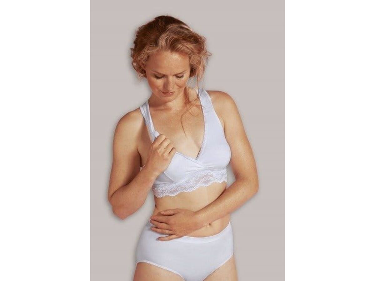 Carriwell Crossover Sleeping Nursing Bra White M 2506