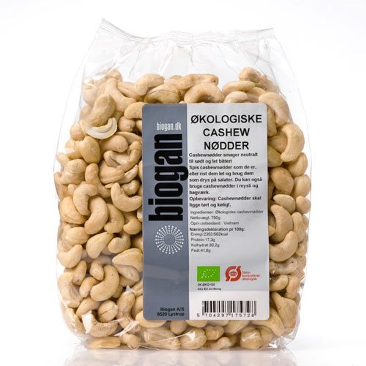 Cashewnødder Ø, 750 g