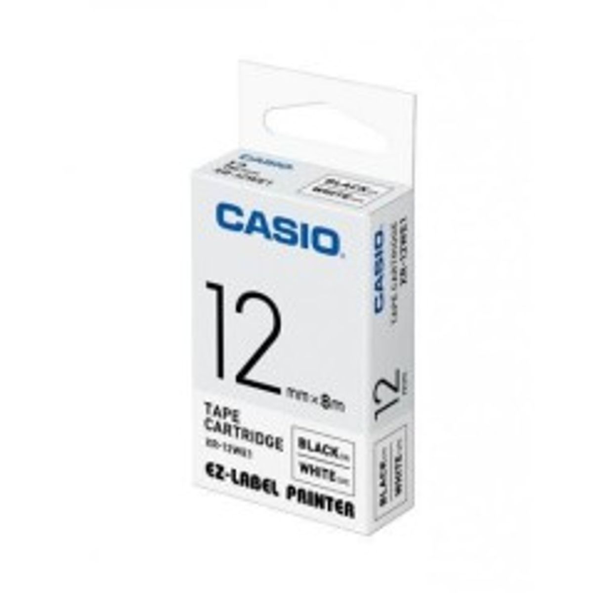 Casio Black on White 1 Pack 12mmx8m