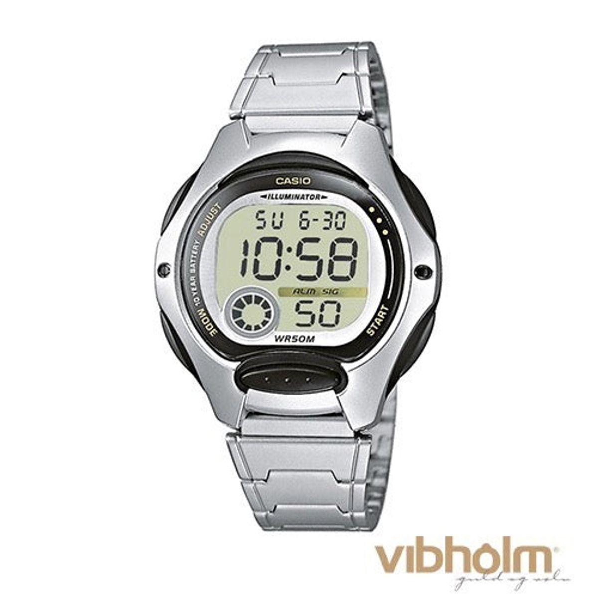 Casio - Classic Digital Ur sort/sølv LW-200D-1AVEF