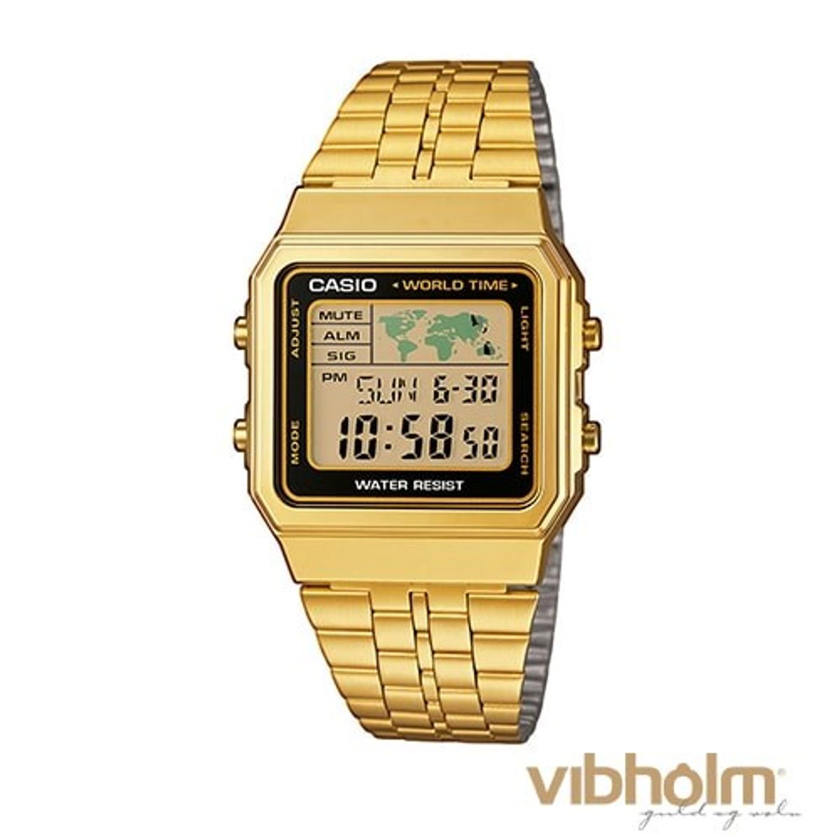 Casio - Classic ur Guldfarvet stål/resin A500WEGA-1EF