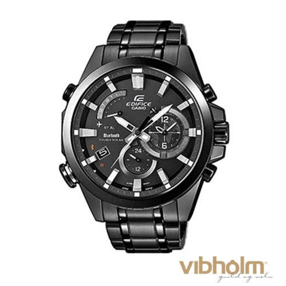 Casio - Edifice Bluetooth Herreur sort stål EQB-510DC-1AER