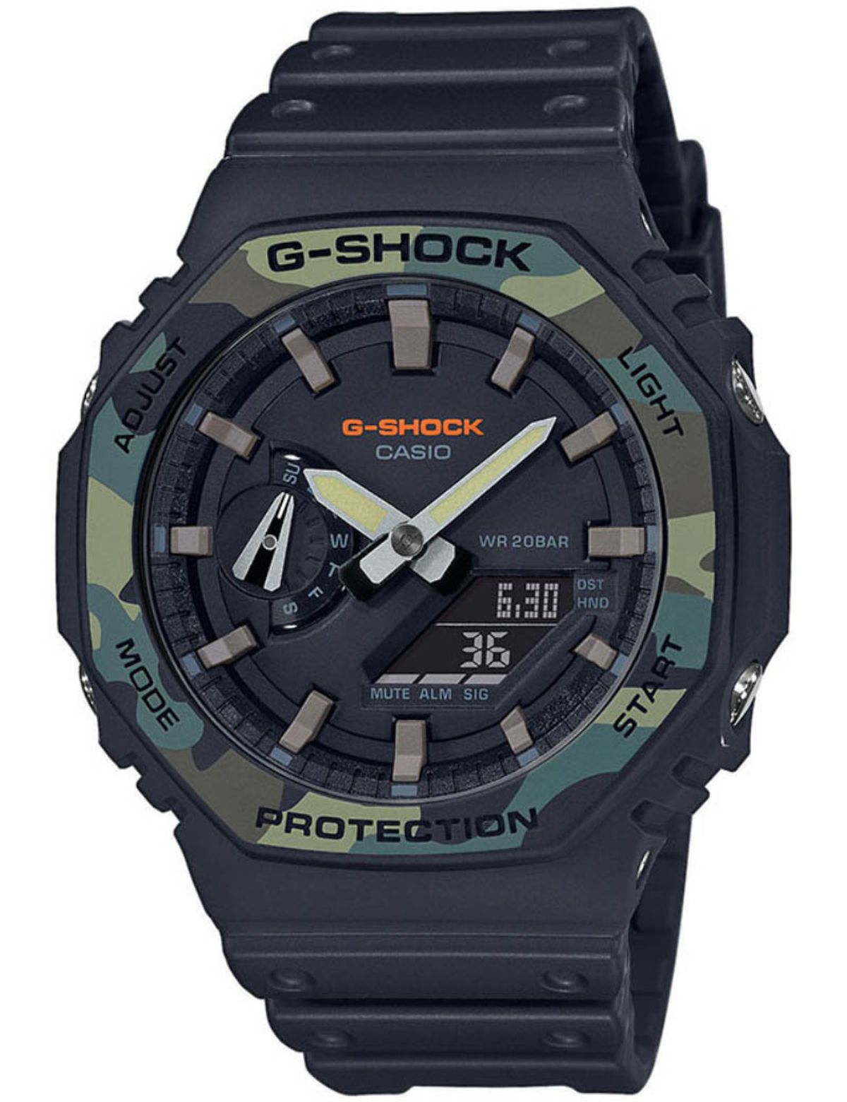 CASIO G-Shock (5611) Analog/digital sort/camo ur