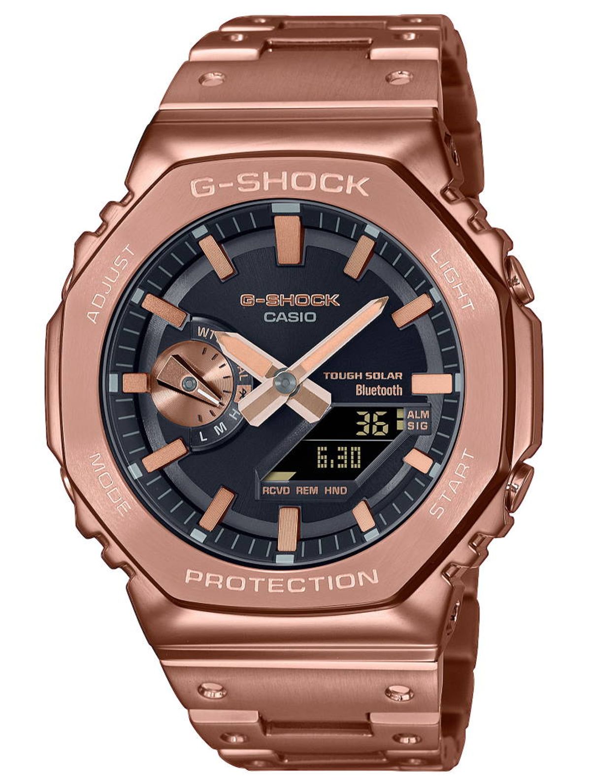 CASIO G-Shock Pro rosa stål med lænke, Bluetooth