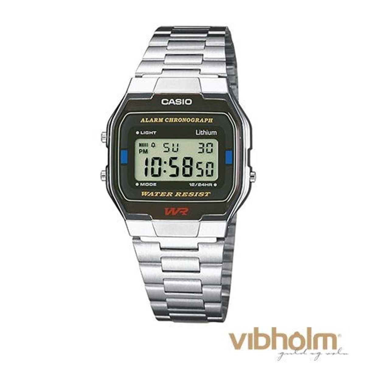 Casio - Retro Ur stål/resin A163WA-1QES