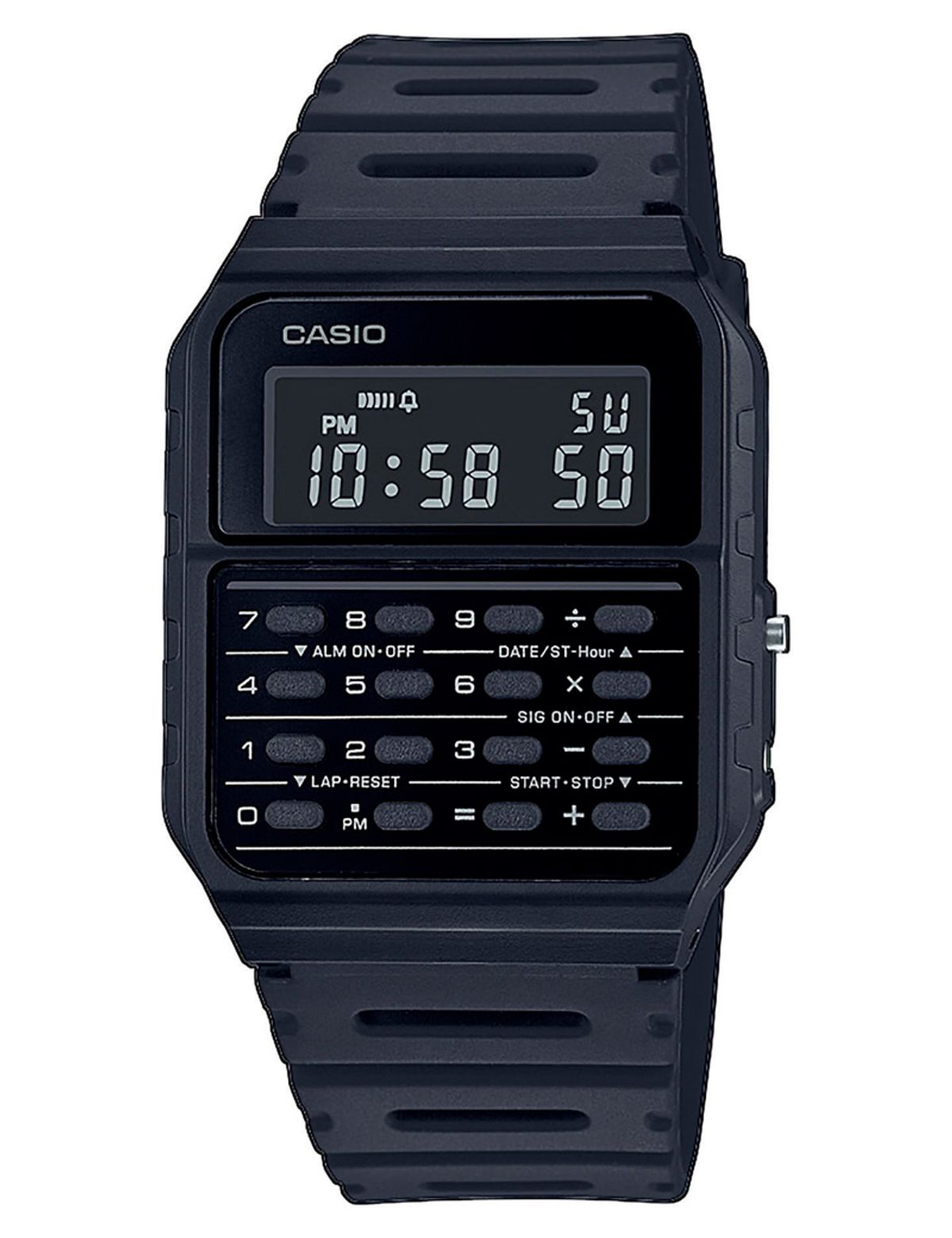 Casio Vintage (3208) sort ur med lommeregner