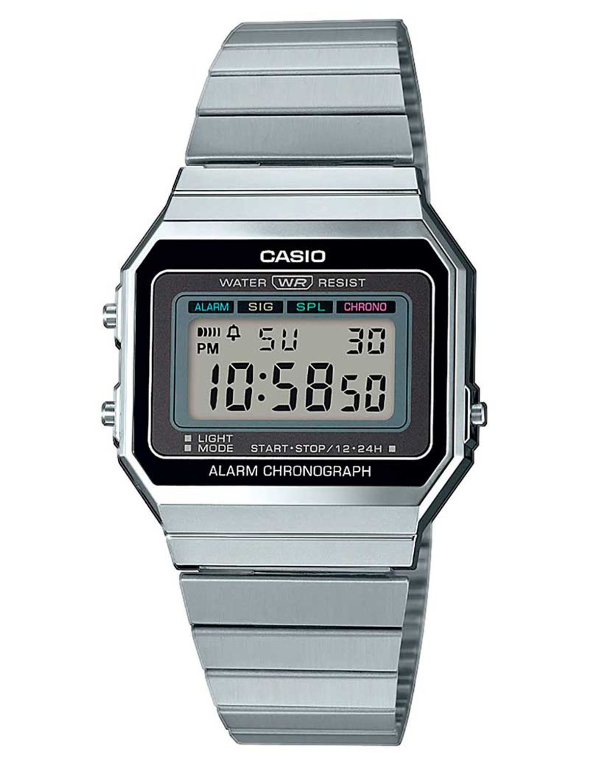 CASIO VINTAGE (3472) Basic retrour i stål med lænke