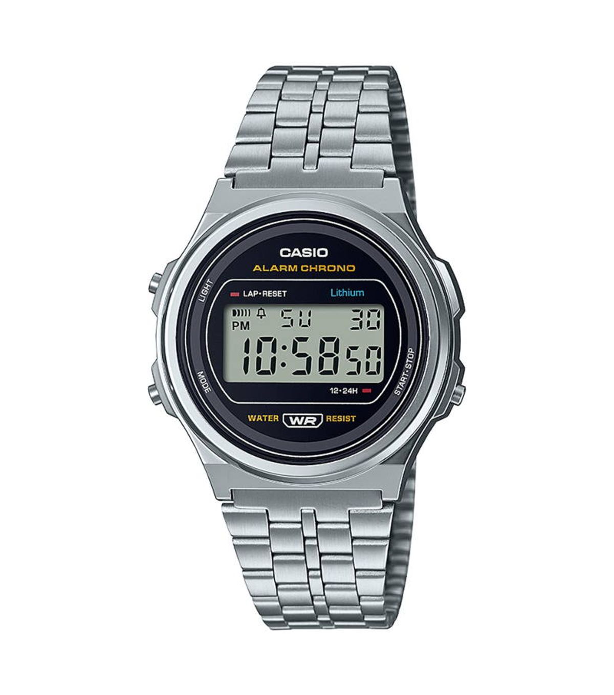 Casio Vintage (593) Basic digitalur i stål