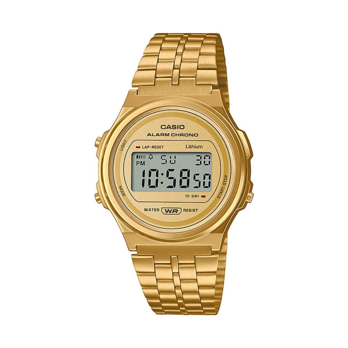 Casio Vintage (593) Basic guldfarvet retro-digitalur