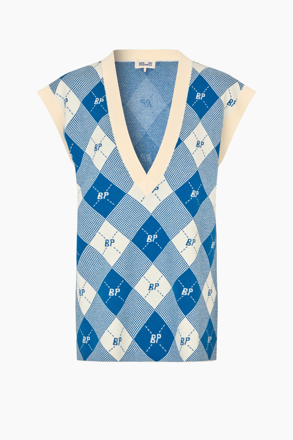 Castella Vest - Federal Blue Check - Baum und Pferdgarten - Blå M