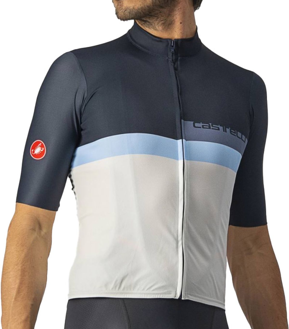 Castelli A BLOCCO JERSEY - Blå/Hvid