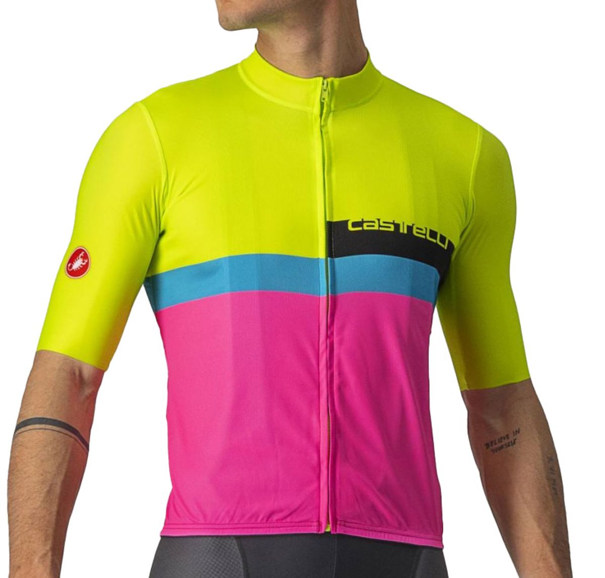 Castelli A BLOCCO JERSEY - Gul/Lyserød