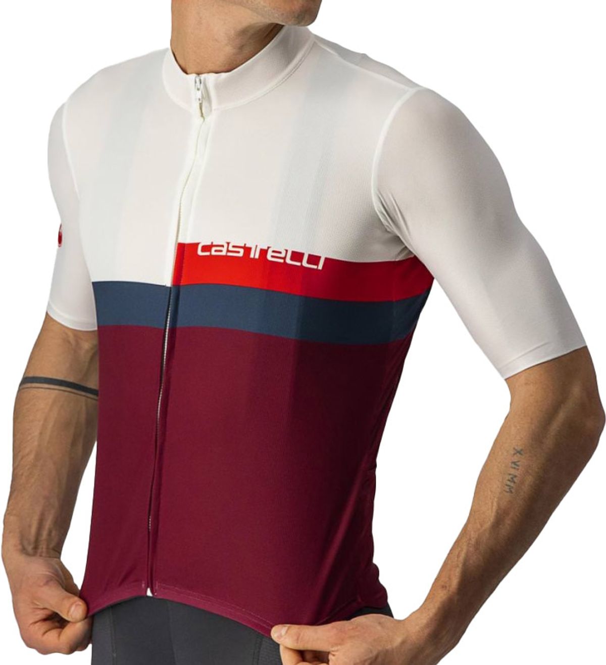 Castelli A BLOCCO JERSEY - Rød/Hvid