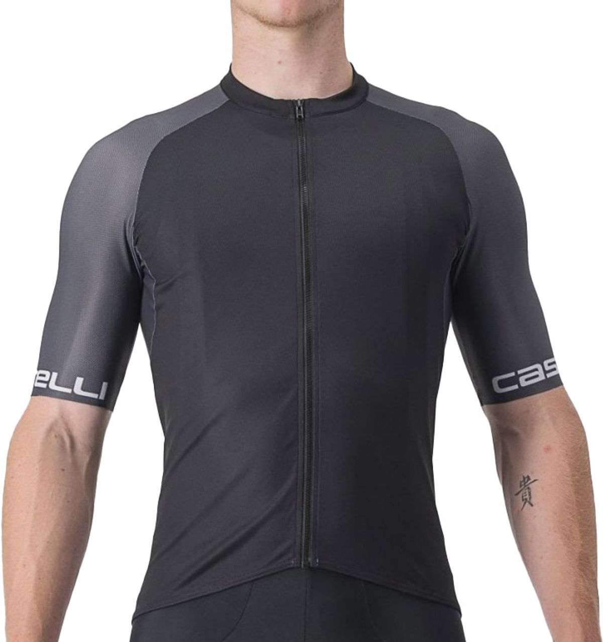 Castelli ENTRATA VI JERSEY - Light Black / Silver