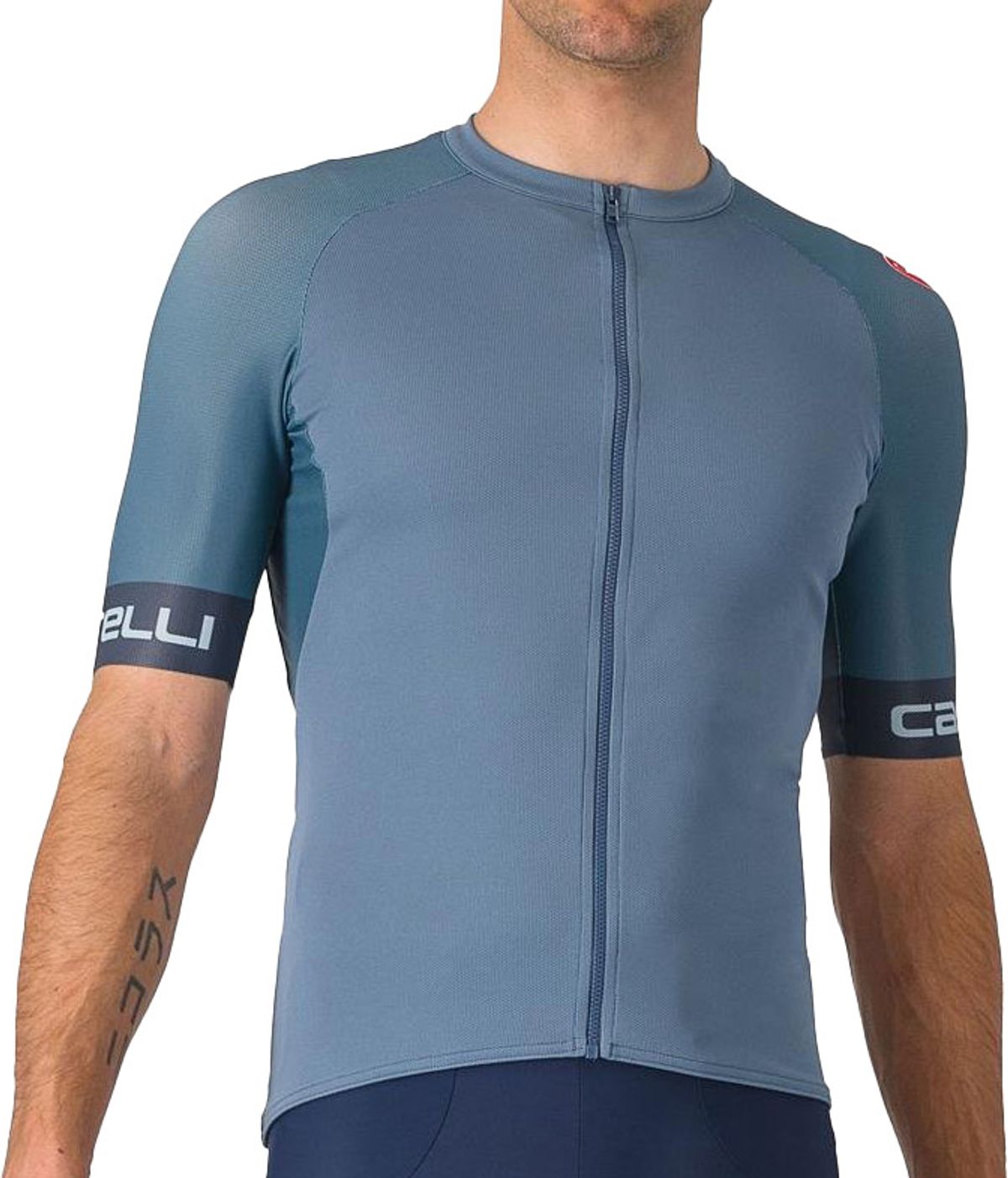 Castelli ENTRATA VI JERSEY - Steel Blue / Dark Steel