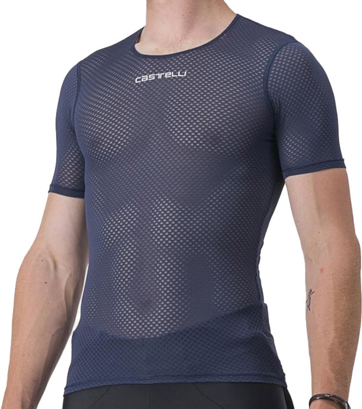 Castelli PRO MESH 2.0 SHORT SLEEVE Baselayer - Blå