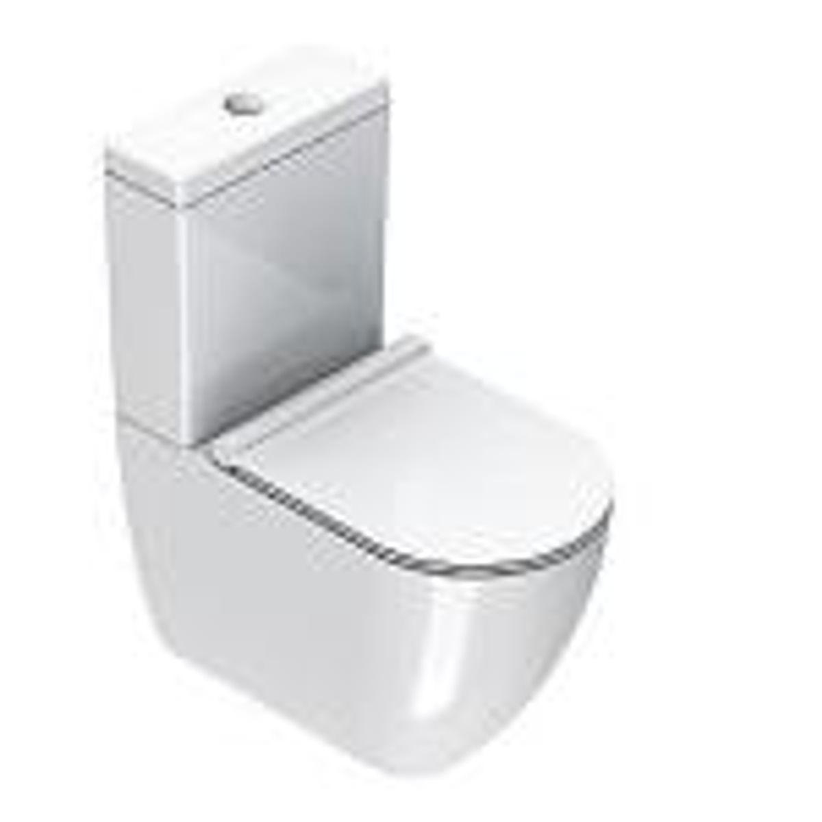 CATALANO SFERA63 Newflush gulvtoilet med P-lås. 63x35 cisterne med låg (BTW). Rengøringsvenlig & antibakteriel glasur. Uden sæde