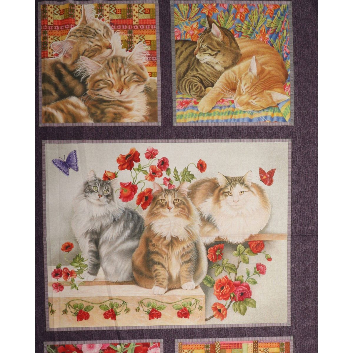 Cats, Katte - Patchwork rapport (nr. 135) - 100% Bomuld