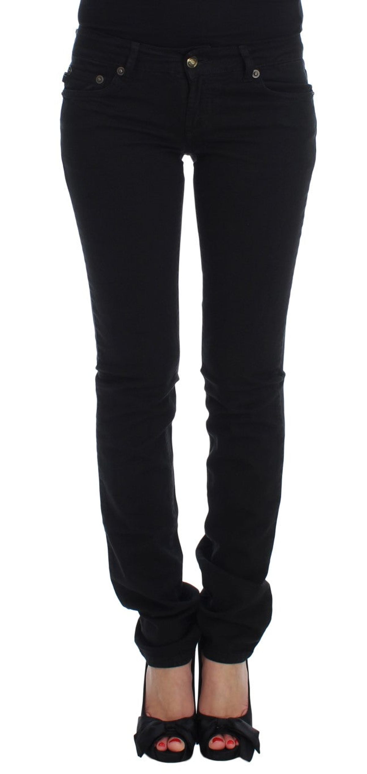 Cavalli Chic Slim Skinny Black Jeans