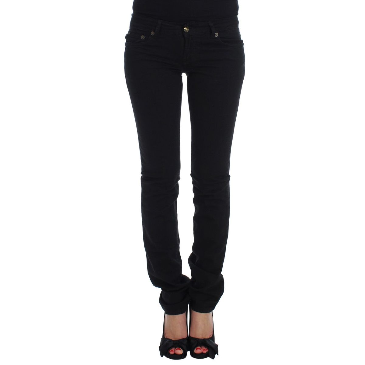 Cavalli Chic Slim Skinny Black Jeans