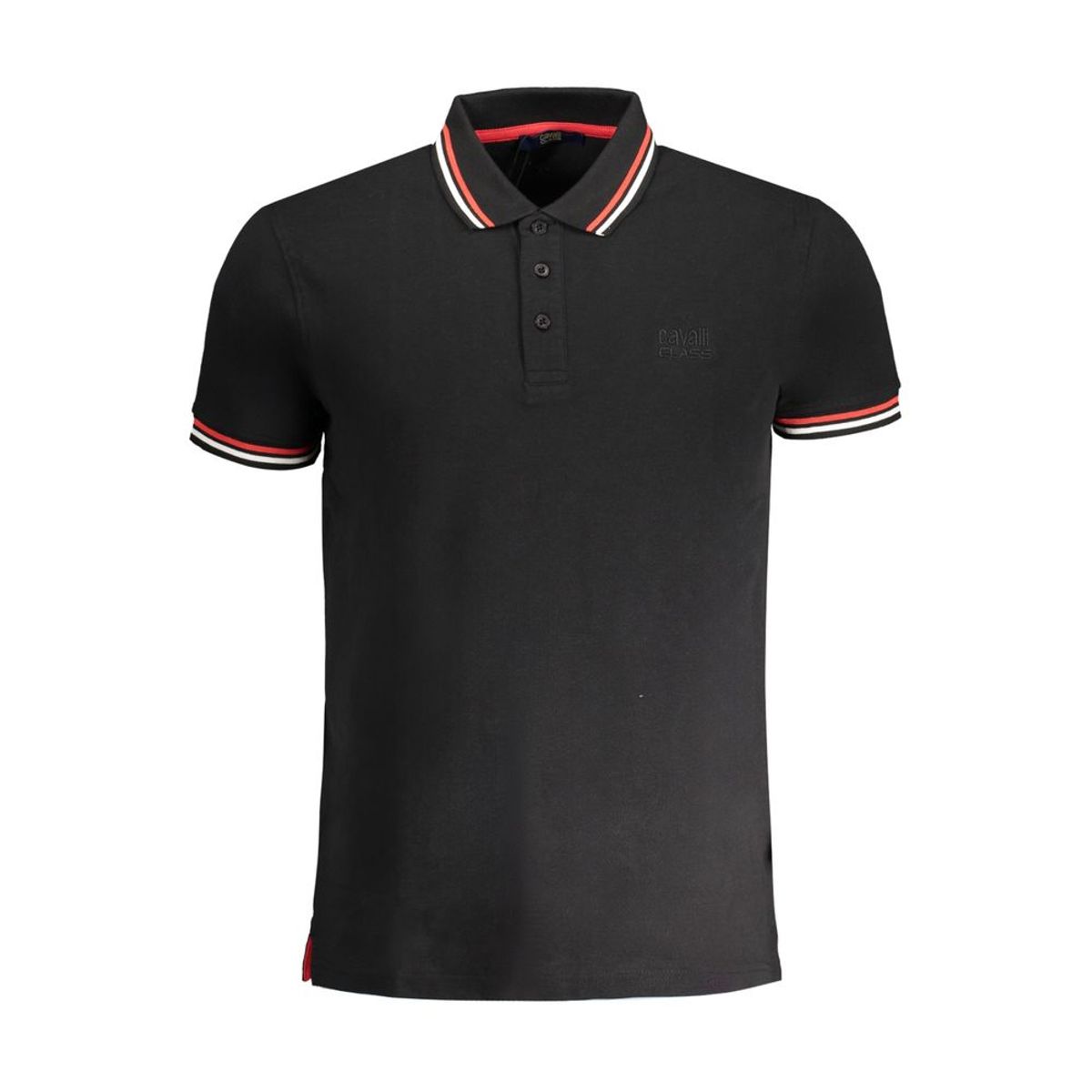 Cavalli Class Black Bomuld Polo Shirt