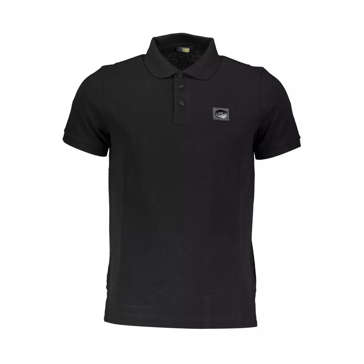 Cavalli Class Black Cotton Men Polo Shirt