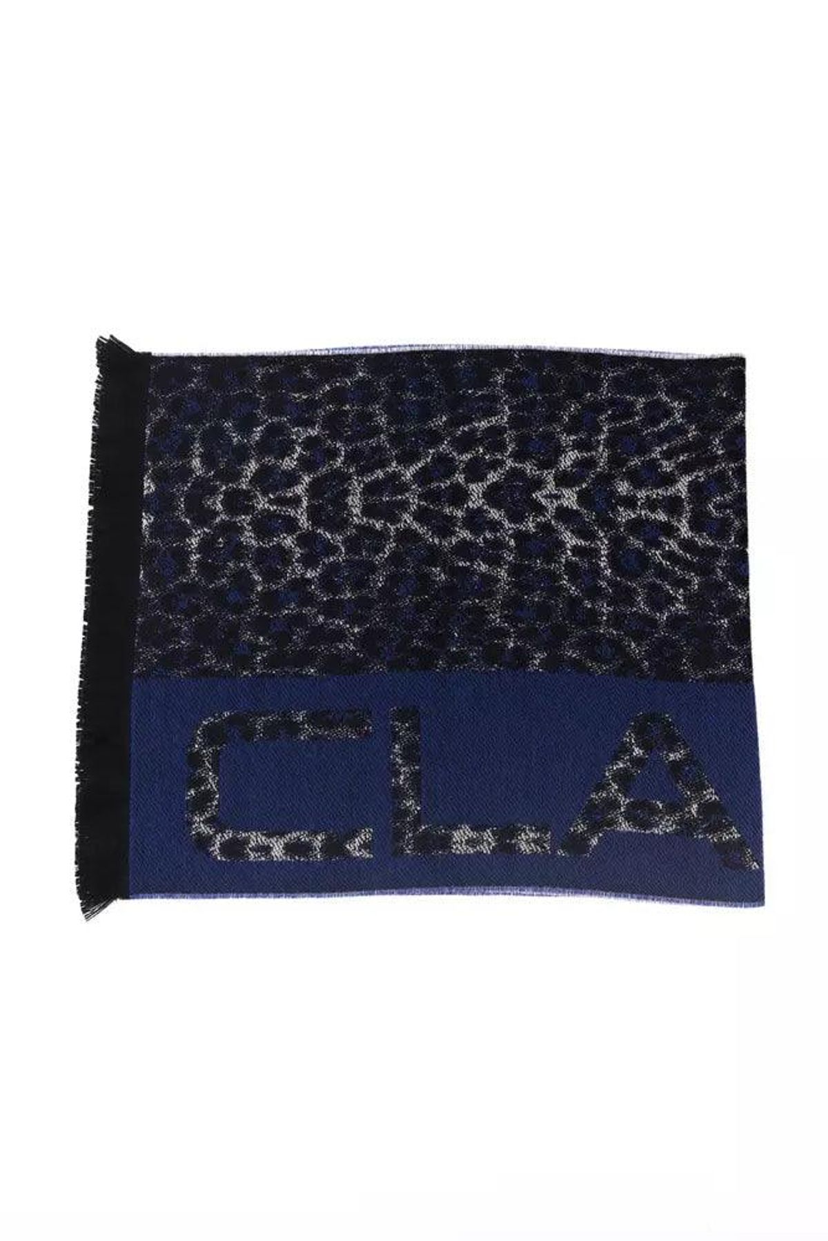 Cavalli Class Blue Wool Herre Scarf