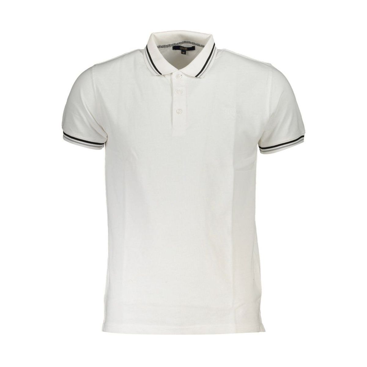 Cavalli Class Hvid Cotton Polo Shirt