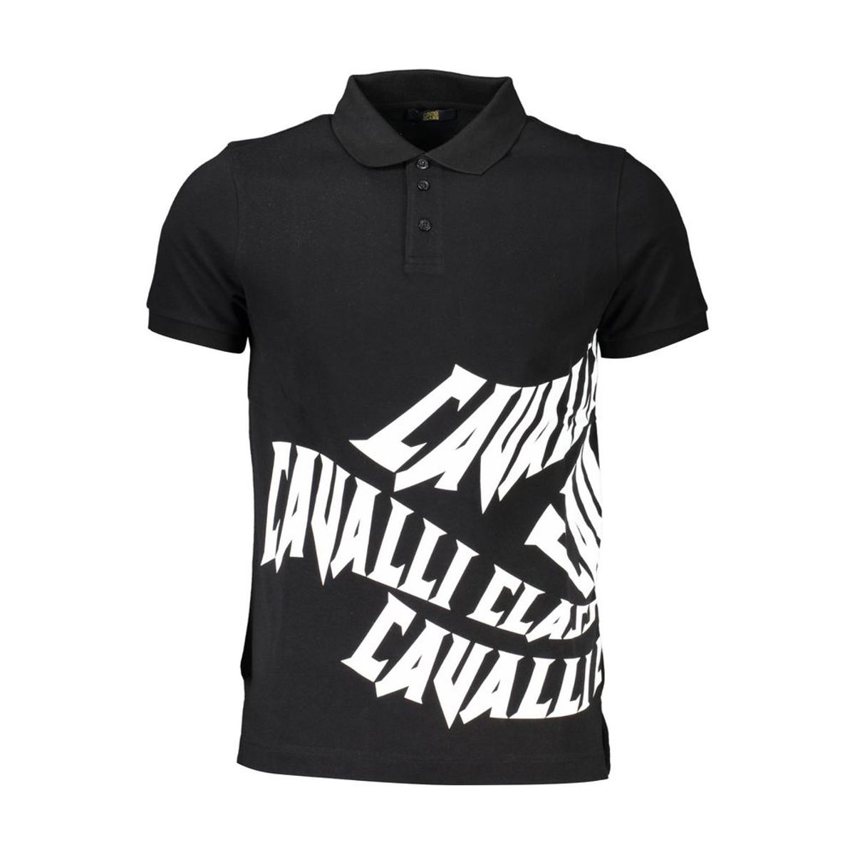 Cavalli Class Sort Bomuld Polo Shirt