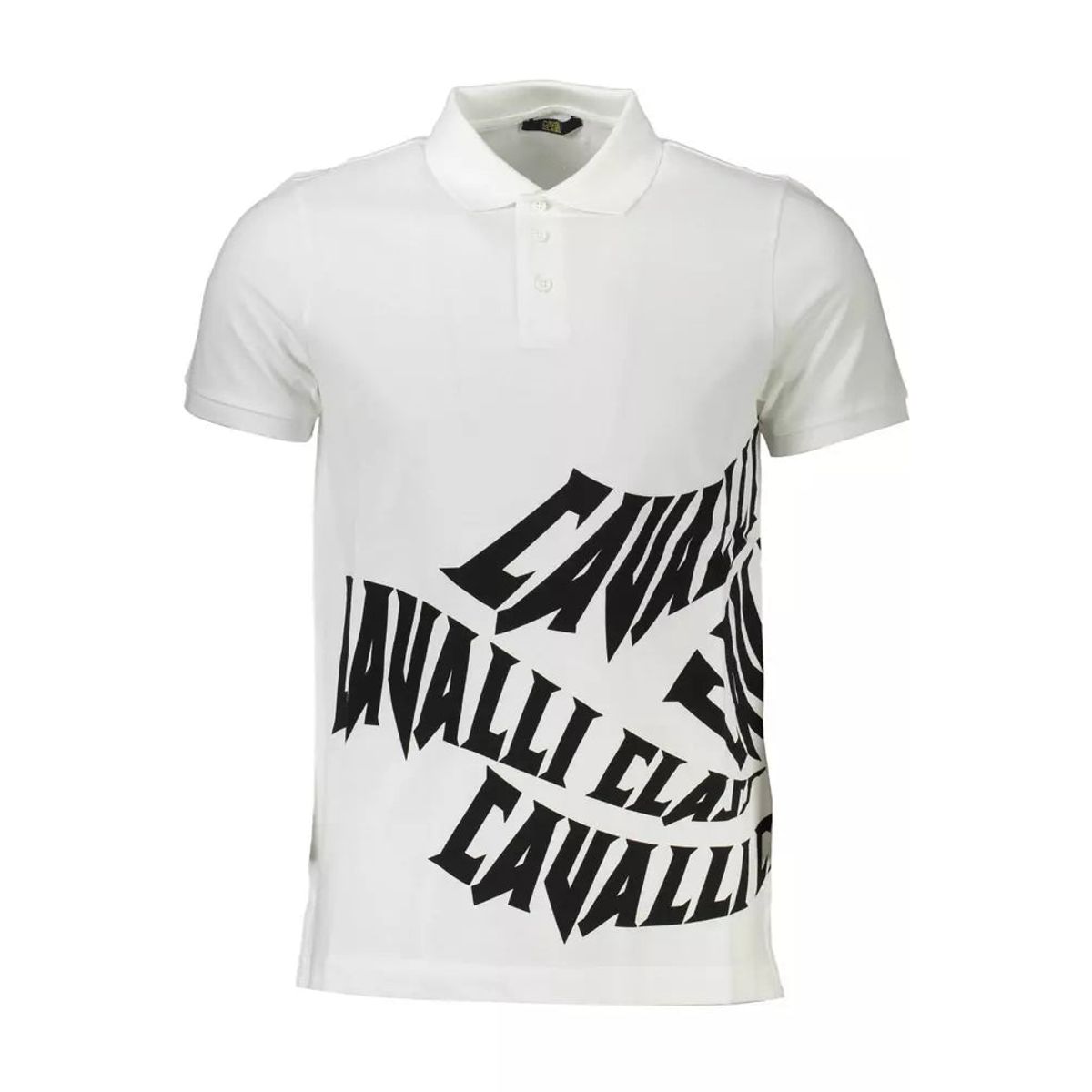 Cavalli Class White Cotton Men Polo