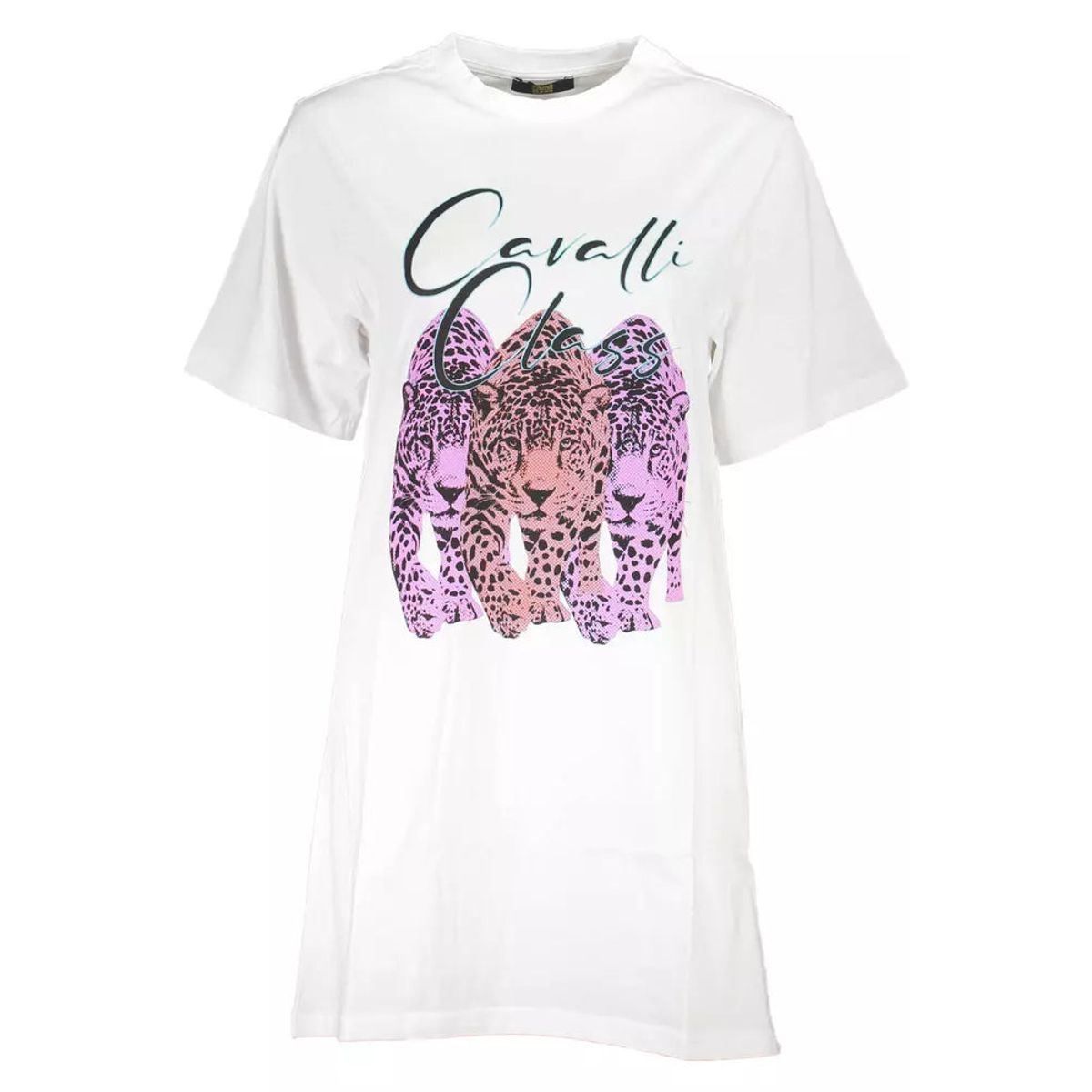 Cavalli Class White Cotton Women Dress