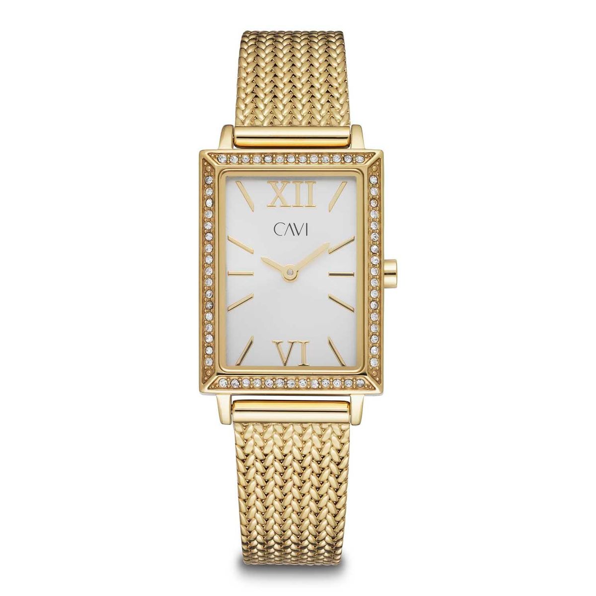 CAVI Watches - Cassiopeia m. mesh rem - Guld PVD stål Guld