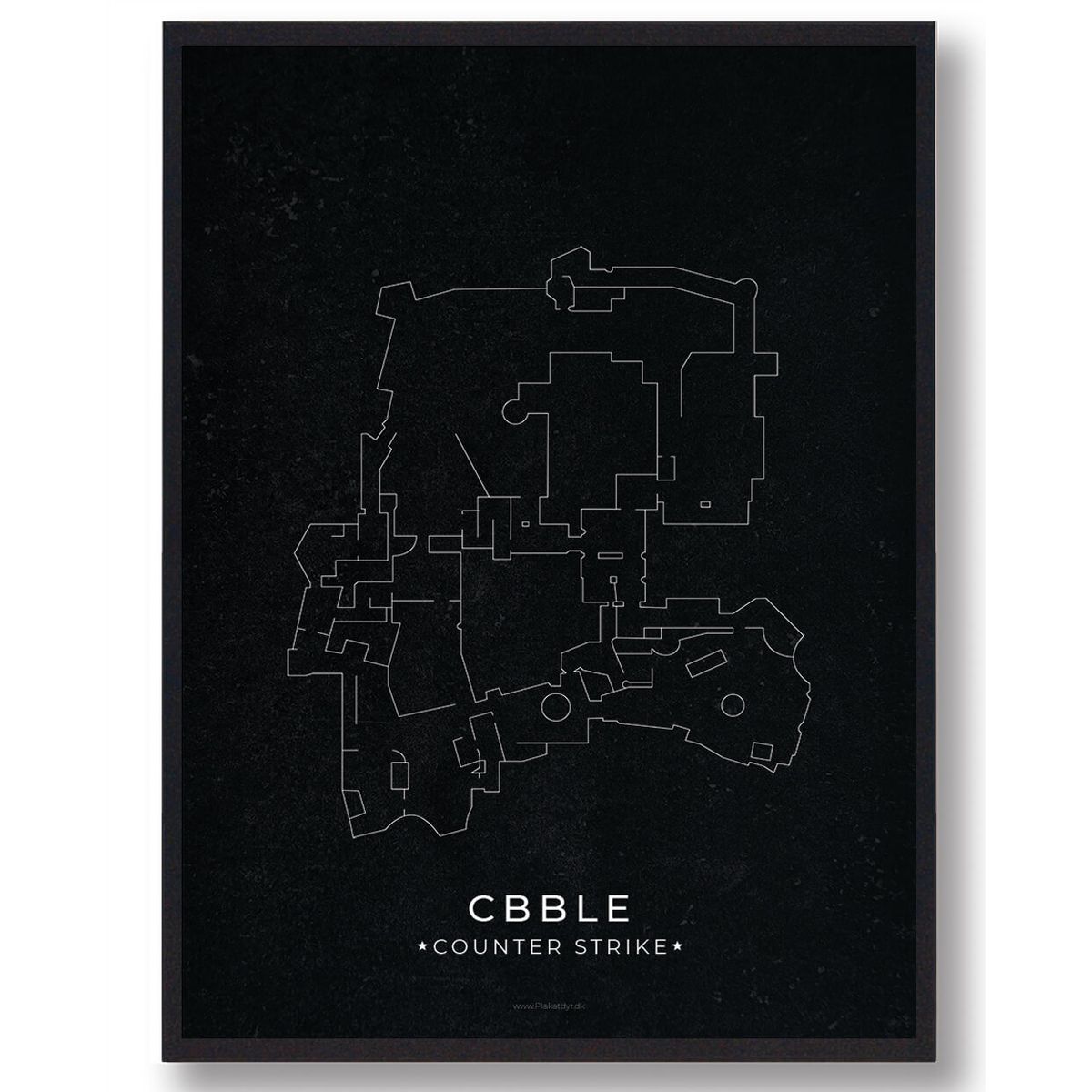 Cbble map - CS gamerplakater (Størrelse: L - 50x70cm (B2))