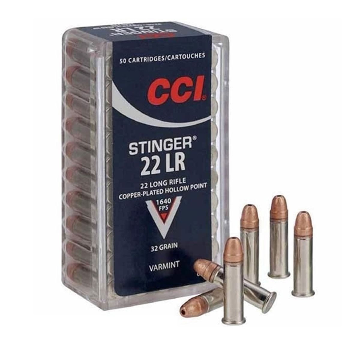 CCI 22 lr salonpatron Stinger HP 2 grains 50 stk