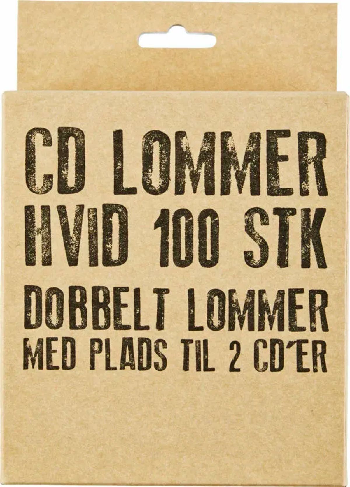 Cd lommer Relief i æske hvid 100 stk