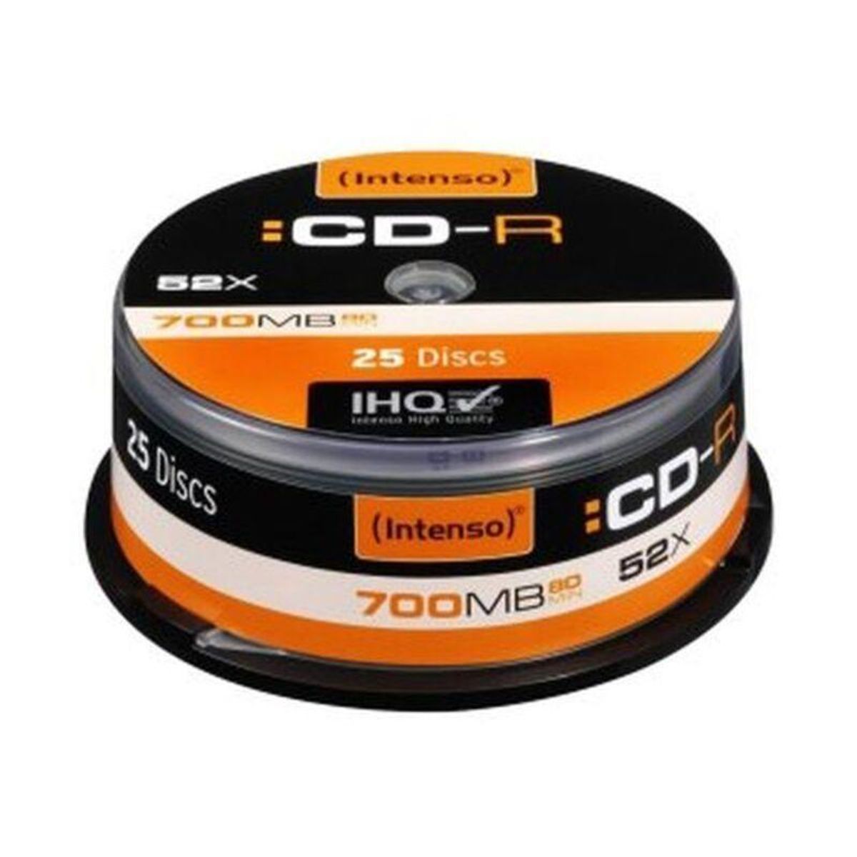 CD-R INTENSO 1001124 52x 700 MB (25 uds)