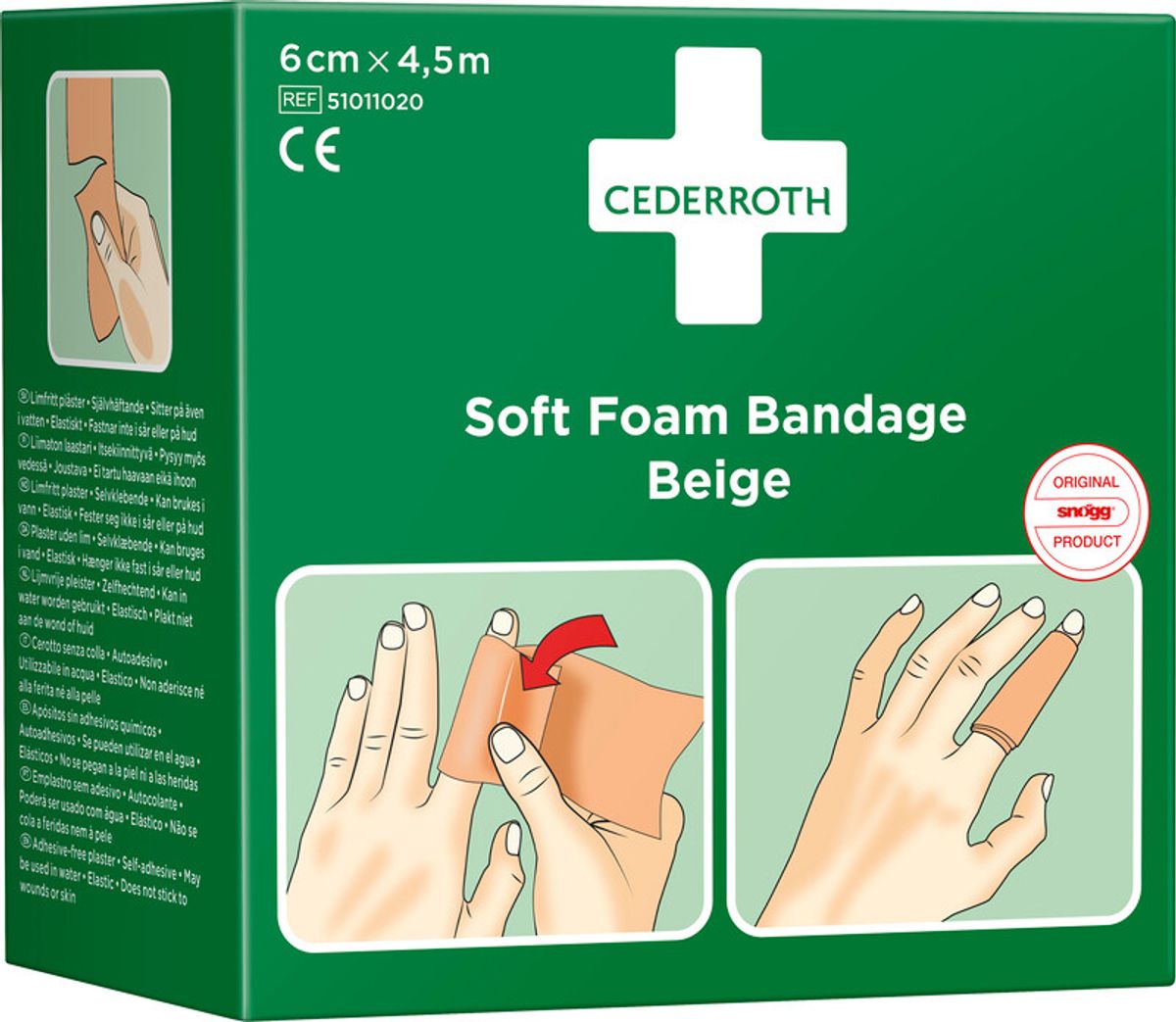 Cederroth soft bandage/plaster, beige, 6cm x 450cm