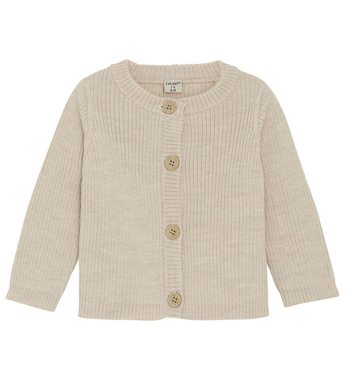 CeLaVi Cardigan - Uld - Strik - Dune Melange