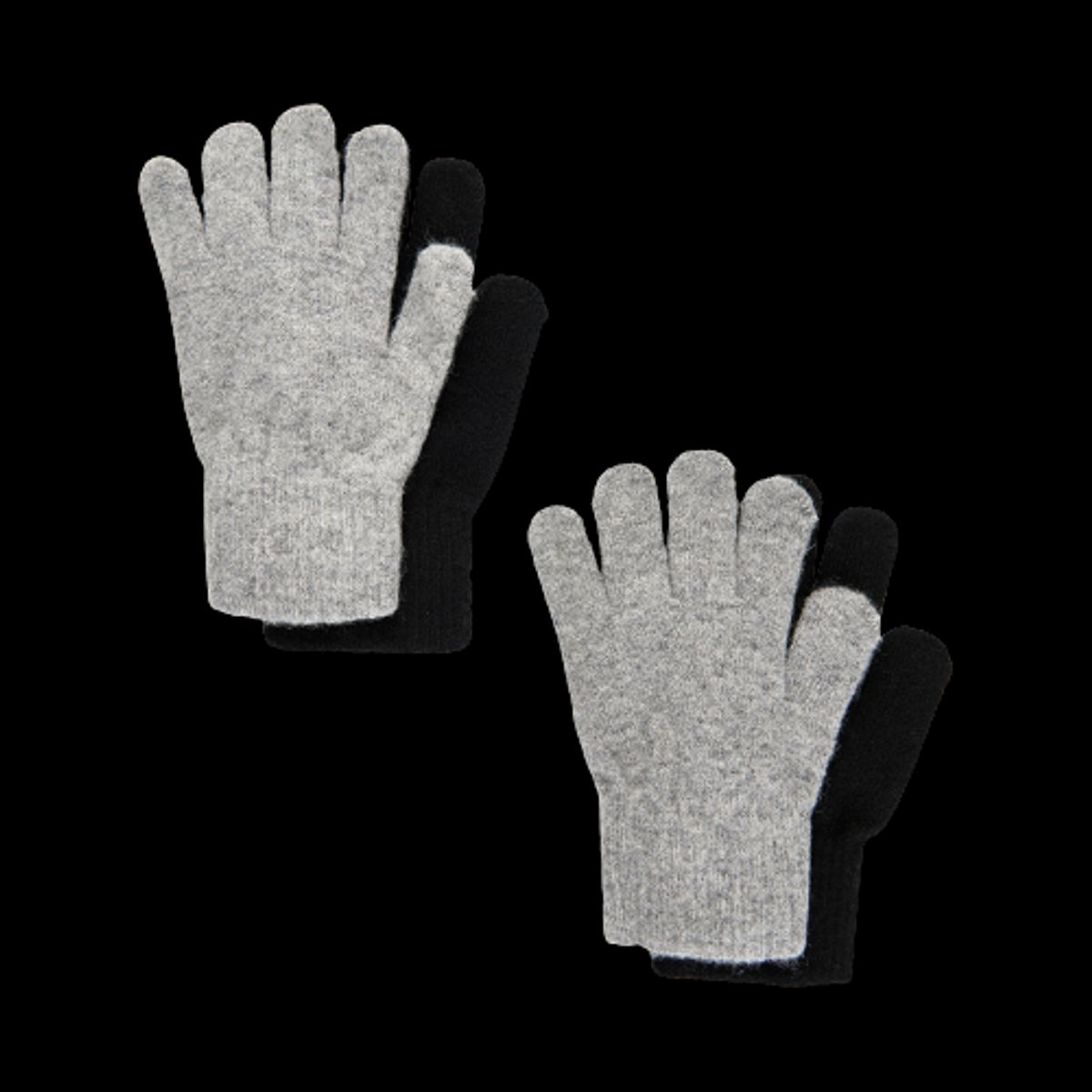 CeLaVi Magic Gloves 2-pack - Grey - 1-2år