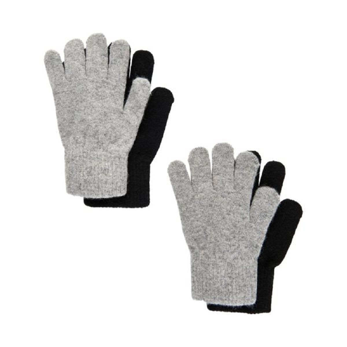 CeLaVi - Magic Uld Handsker 2-pak - Grey - 1-2 år