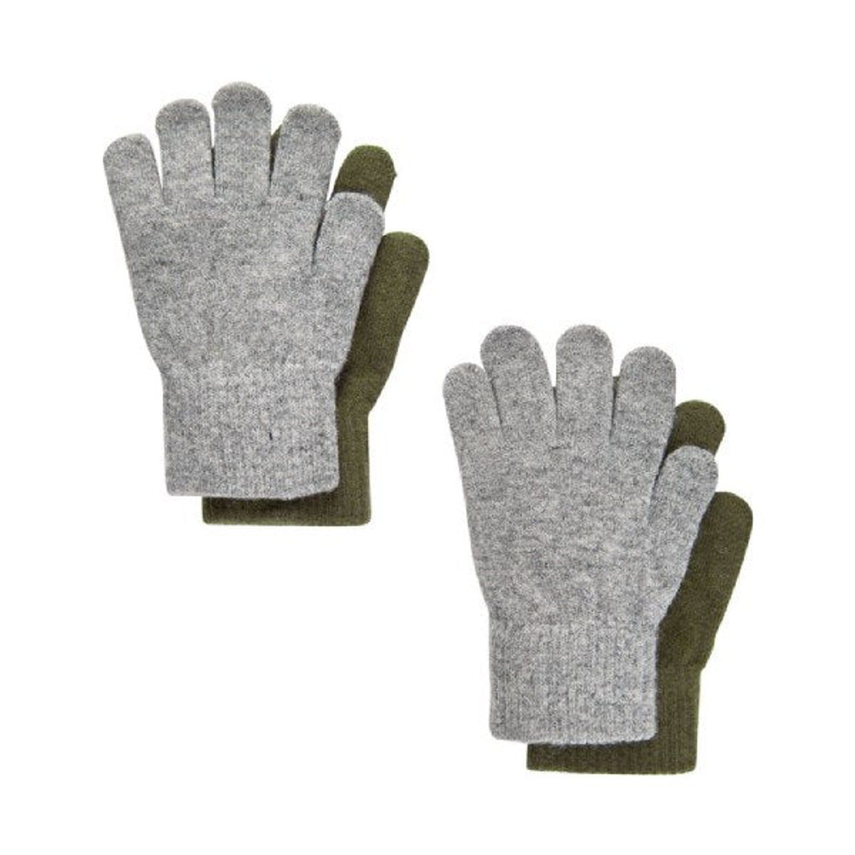 CeLaVi - Magic Uld Handsker 2-pak - Military Olive - 3-6 år