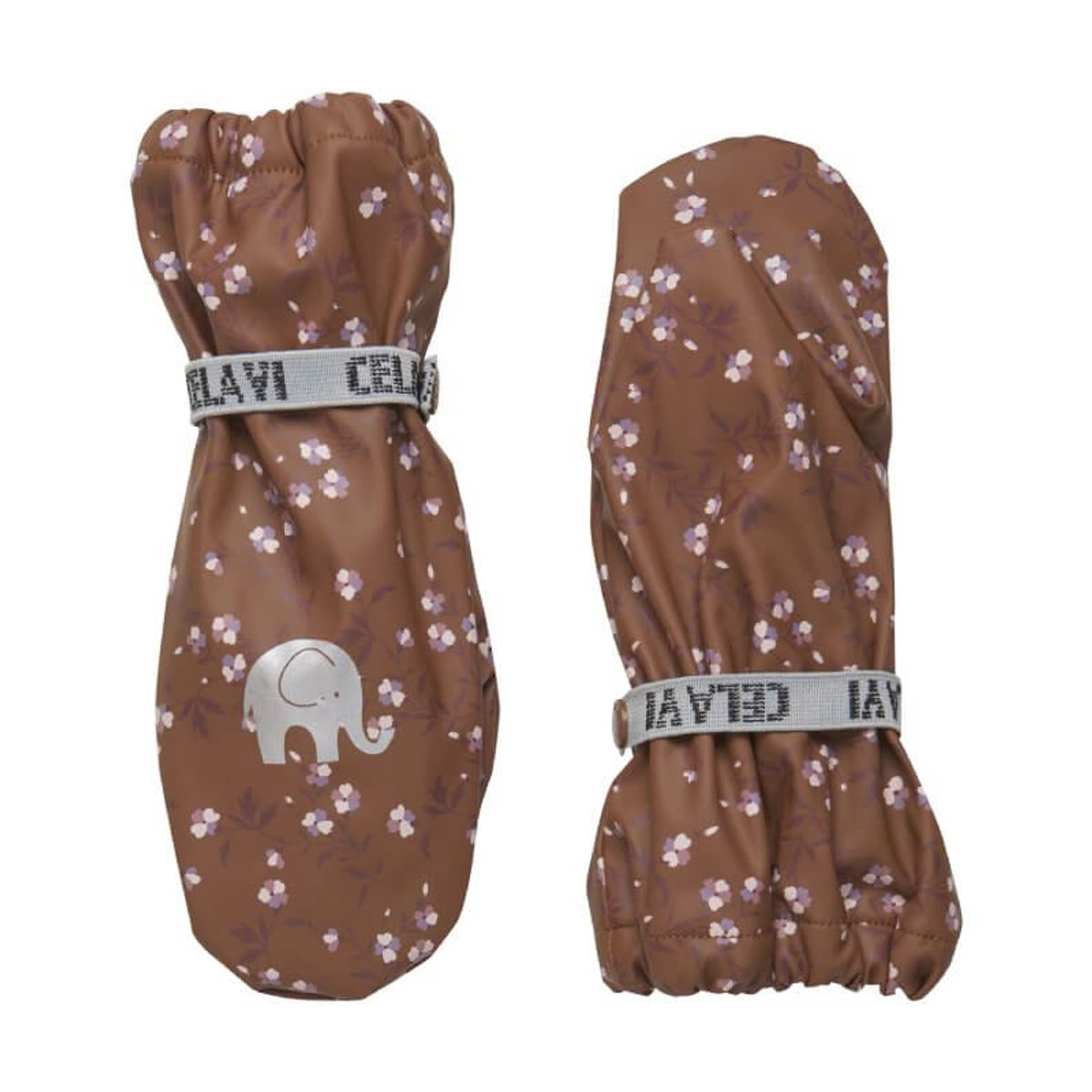 CeLaVi - Padded PU-mittens w. fleece - Aztec - 0-2 år