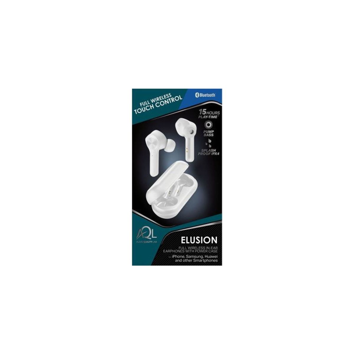 Cellularline AQL BT Earplugs, ElusionTWS, Hvid Trådløse In-Ear øretelefoner