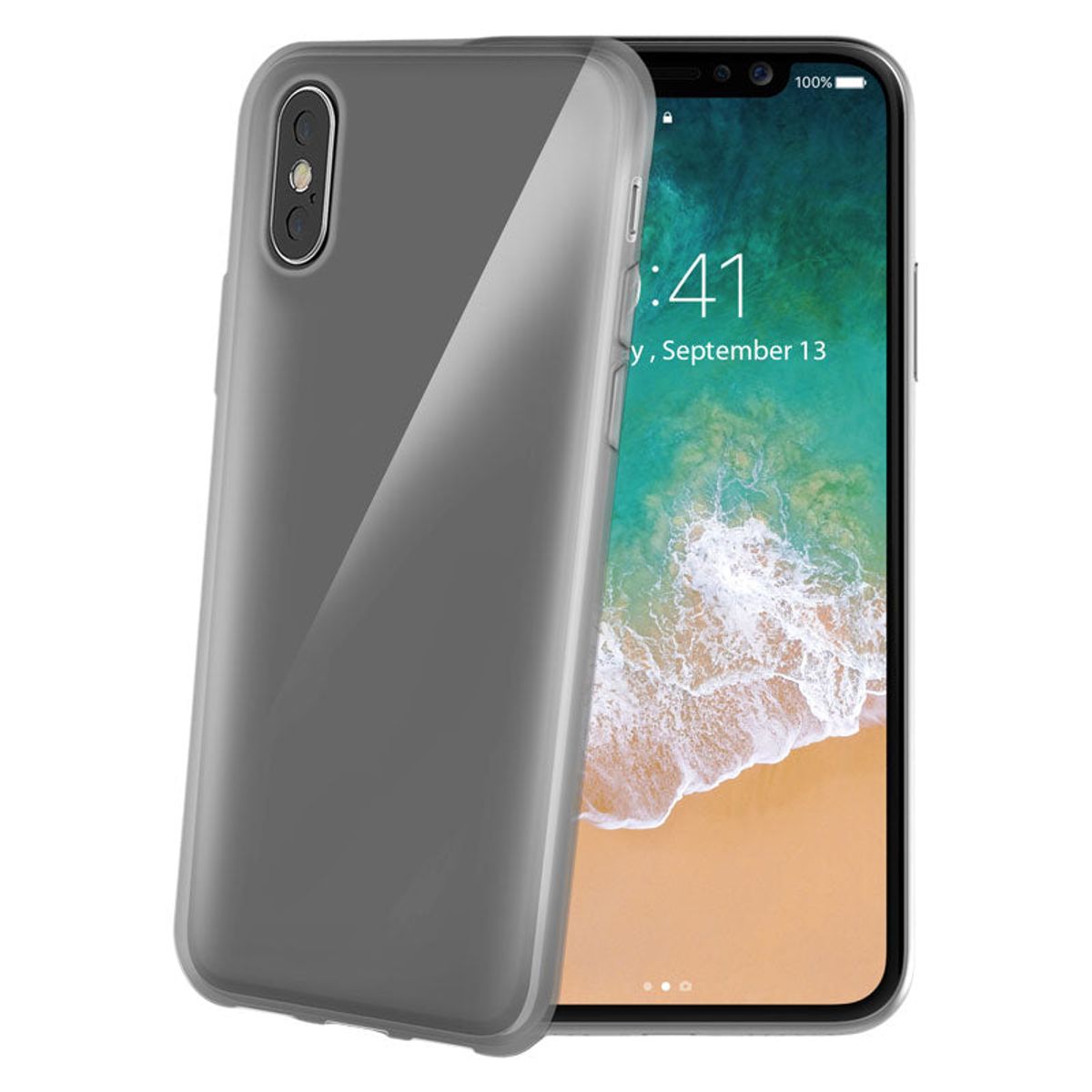 Celly Gelskin iPhone X/Xs Soft TPU Cover, Sort