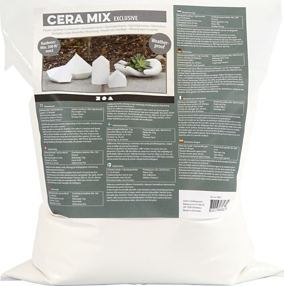 Cera-mix Exclusive Støbemasse - Hvid - 5 Kg